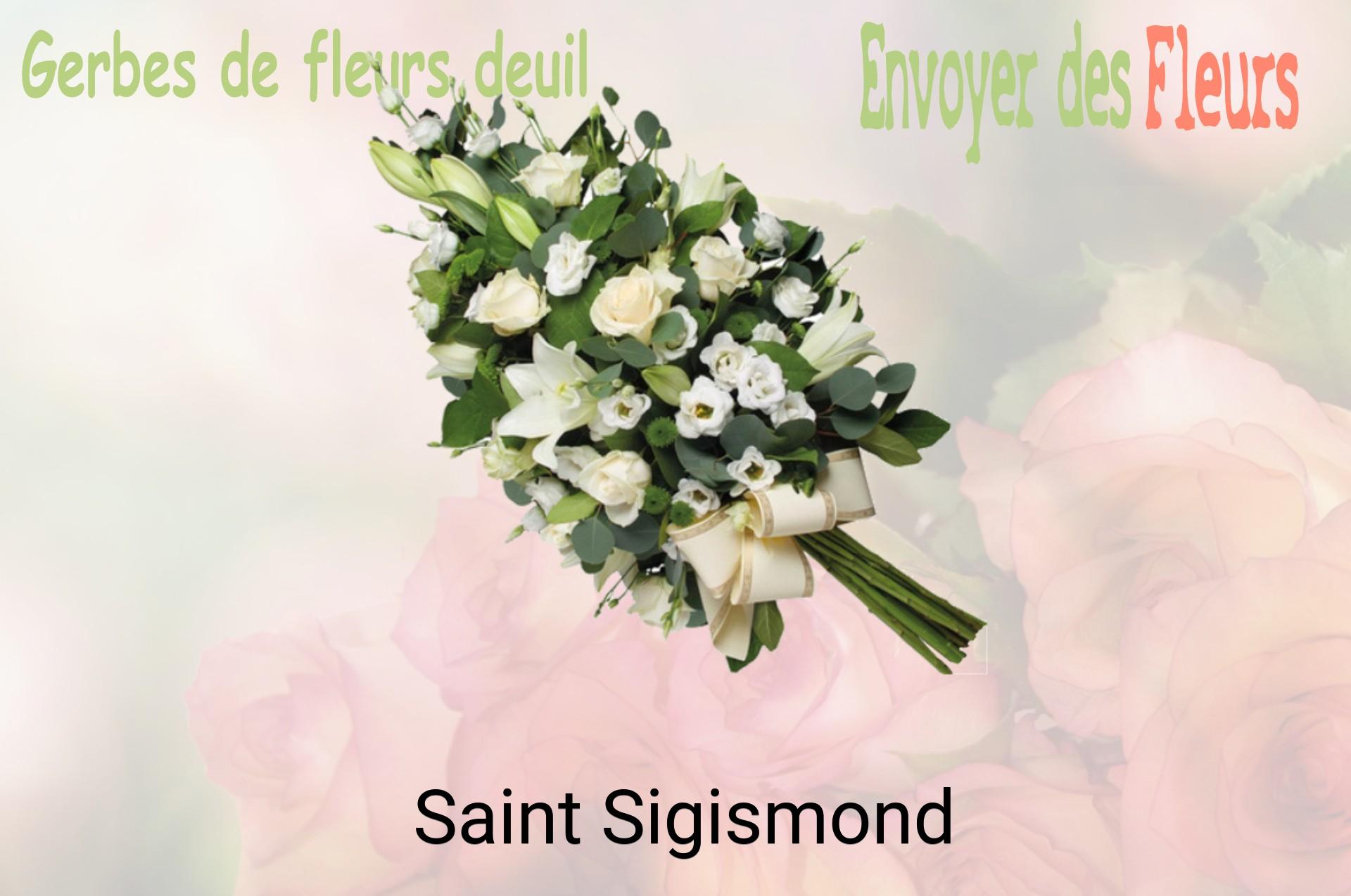 Gerbe de fleurs de deuil livrée à Saint-Sigismond